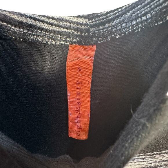 Striped Maxi Slip Dress Black White Small Lined Adjustable Long Boho City Chic - Picture 5 of 14